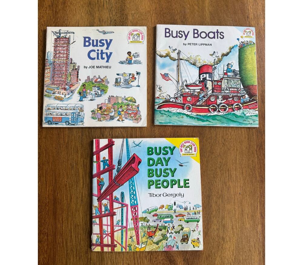 Vintage Busy Books Lot Busy City Busy Boats Busy Day Busy People